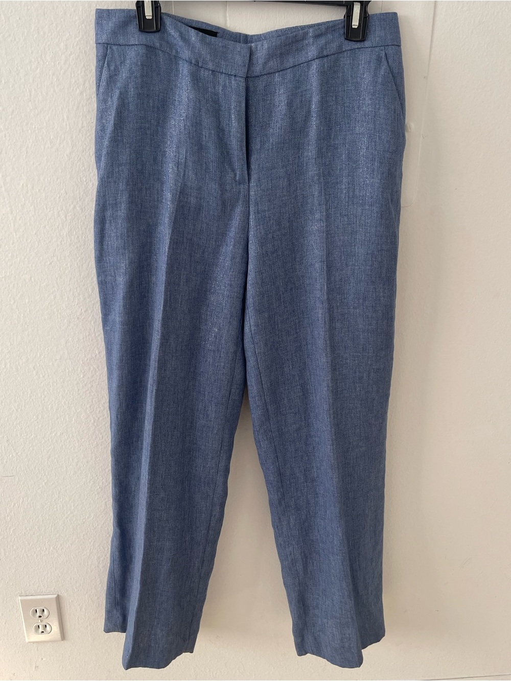 Zara women’s Classic Straight Dress Pants Blue size Medium New